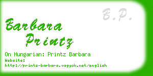 barbara printz business card
